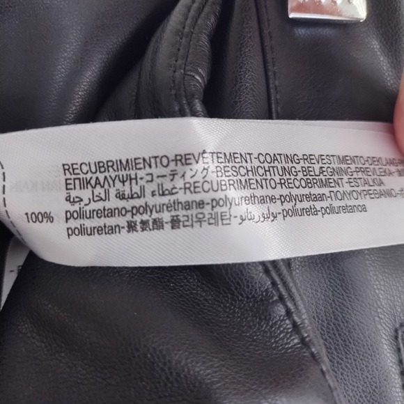 Womens Faux Leather Pants 24 Waist Black High Rise Tapered Tailored Pleated - Picture 3 of 5